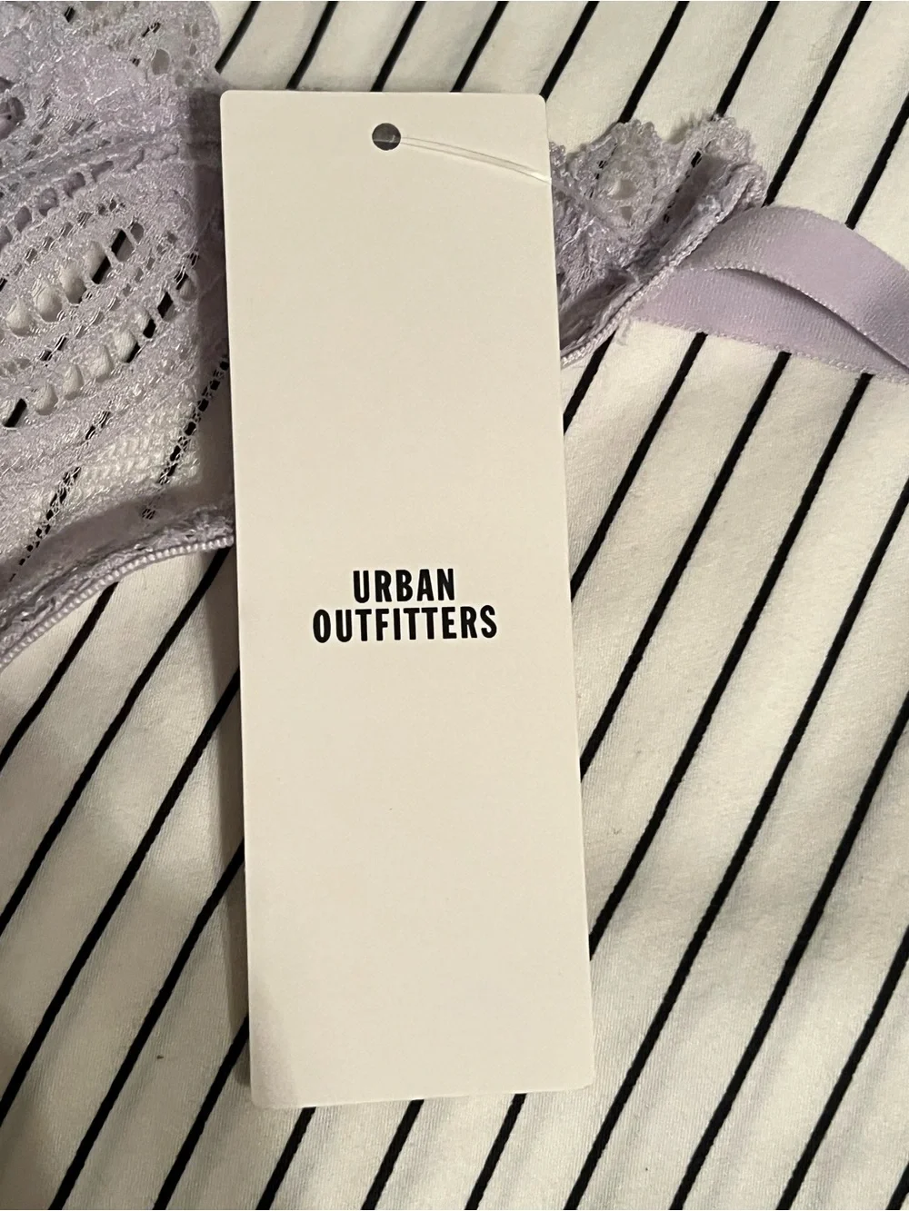 NWT Urban Outfitters Lavender Lace Thong with a High Cut Leg, Size S